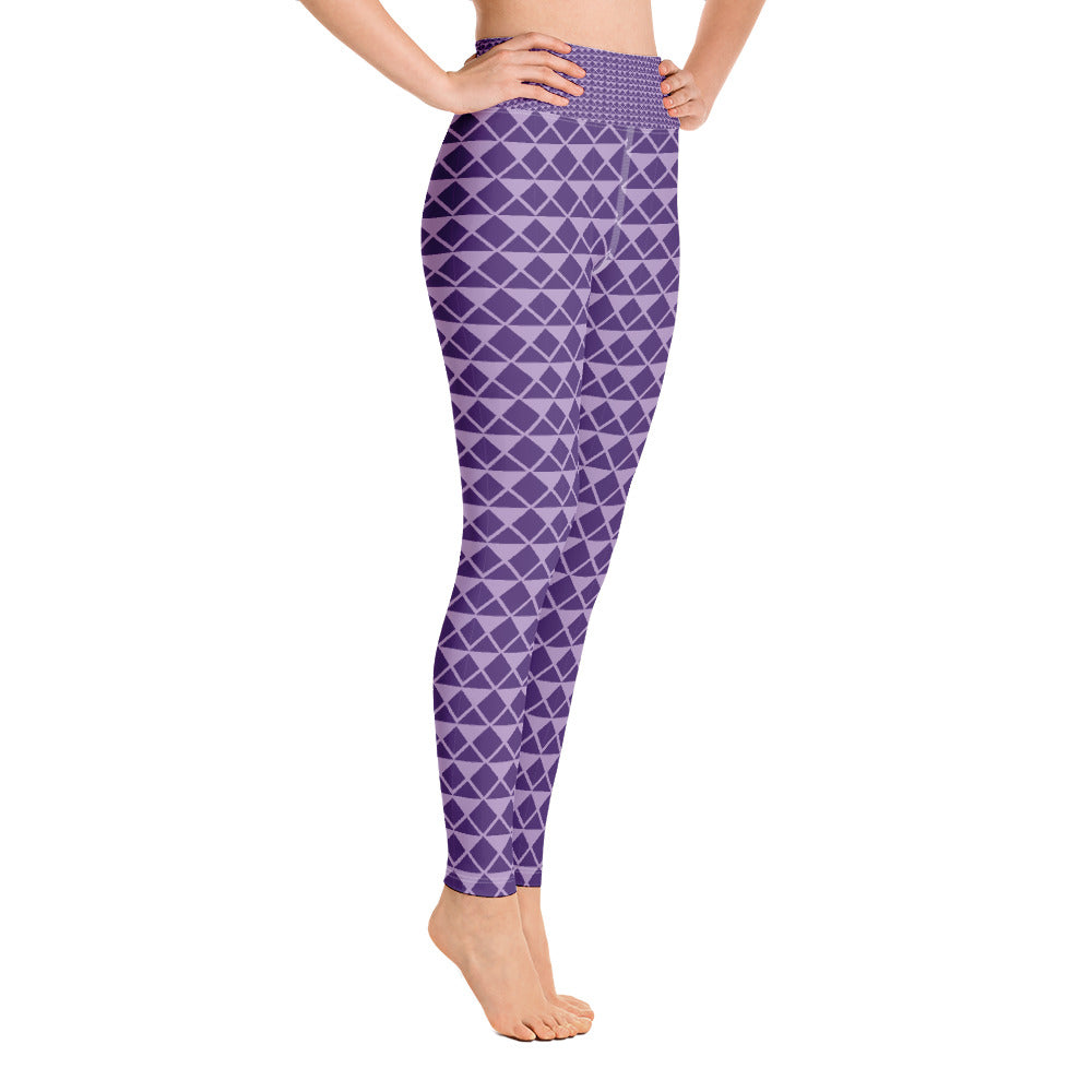 Women's Checkered Yoga Leggings (Purple) – AURORA clothing